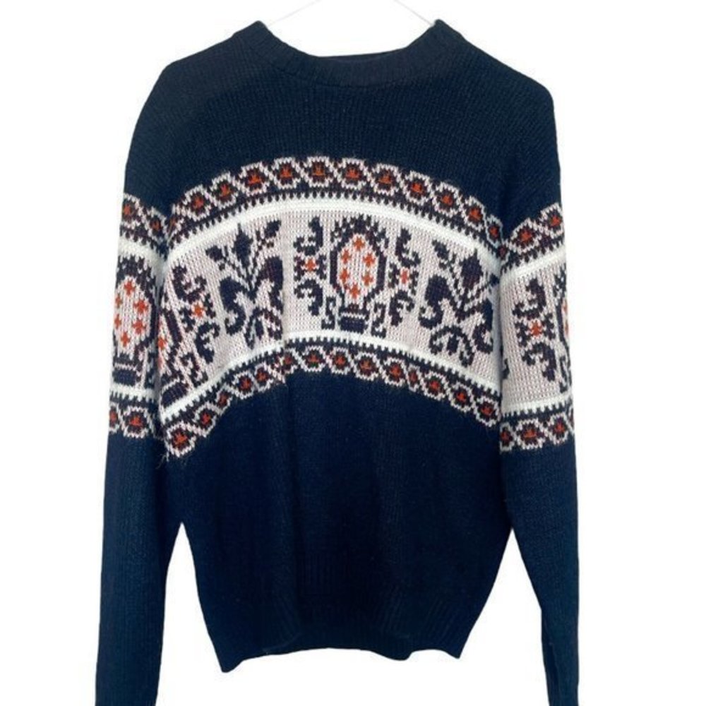 Sportswear Revere Sweater Knit Sz Large 80s 90s Crewneck Ugly sweater Vintage